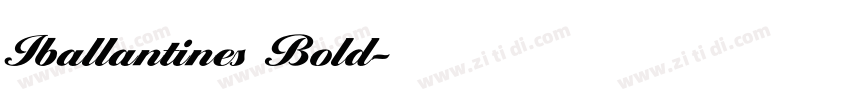 Iballantines Bold字体转换